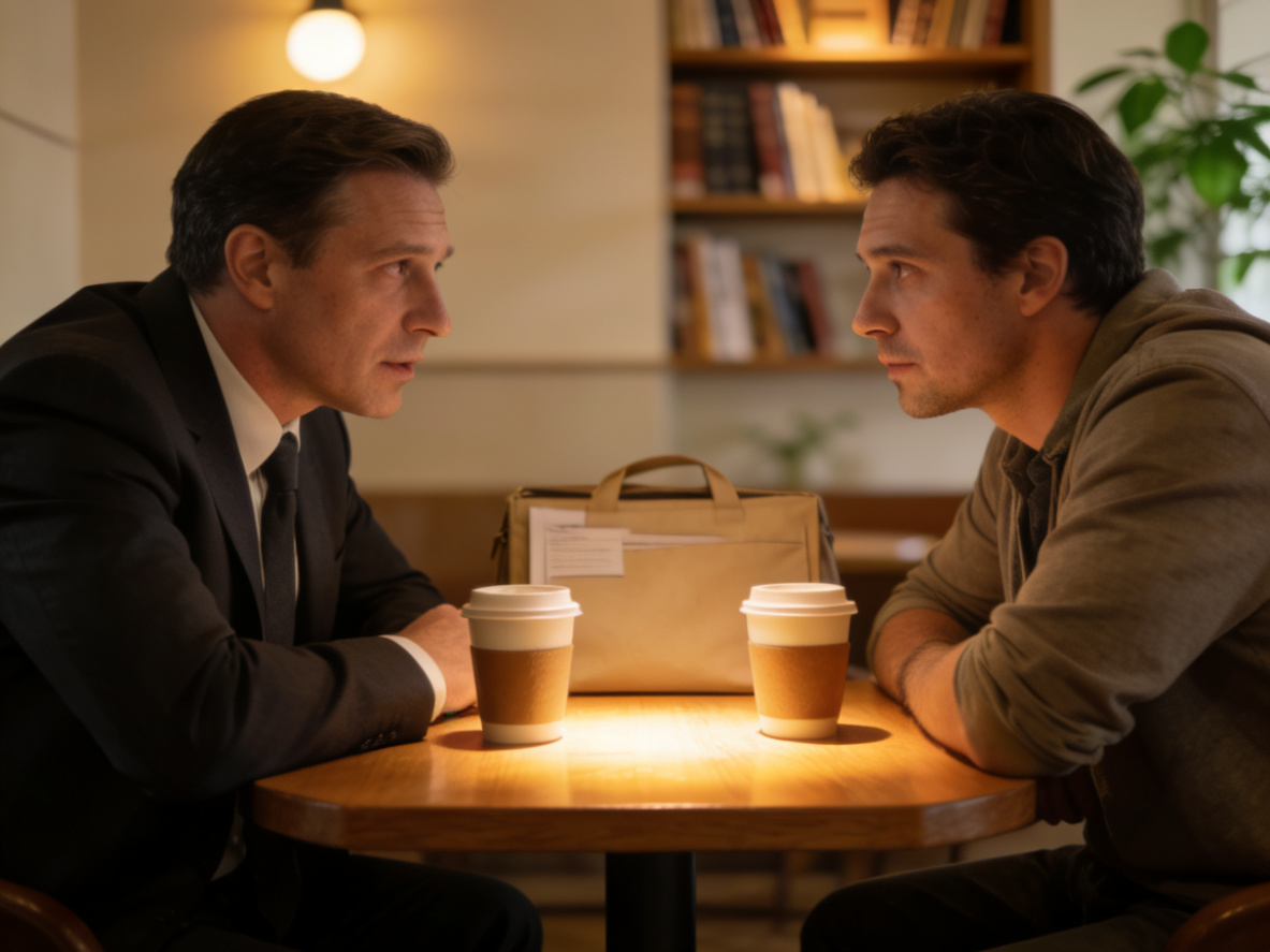 侦探与客户会面